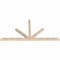 Ekena Millwork Saratoga Smooth Timber Gable Bracket, Douglas Fir, 96"W x 48"H x 3 1/2"D x 3 1/2"F, 12/12 Pitch GBW096X48X0404SAR00SDF - alternate 4